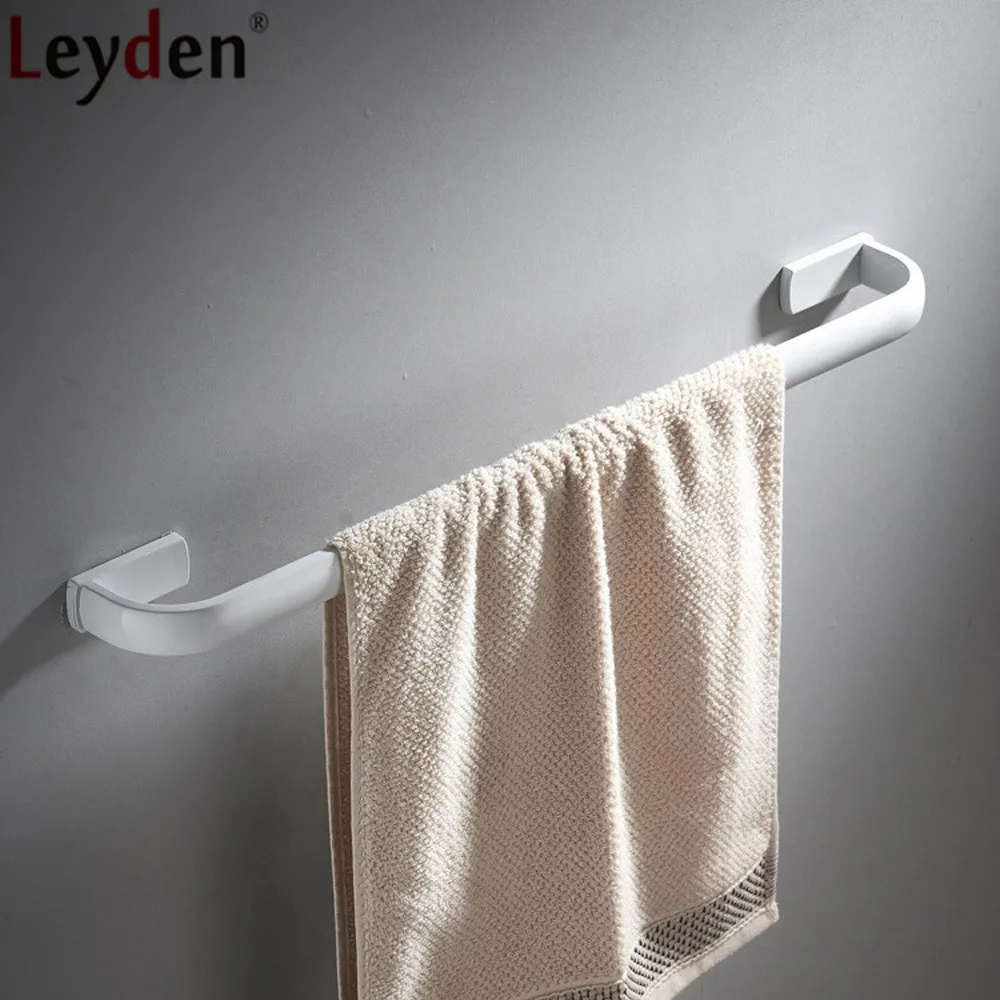 

Leyden Whitened Finish Brass Single Towel Bar Durable Wall Mounted Towel Holder Bath Towel Hanger Bathroom Accessories