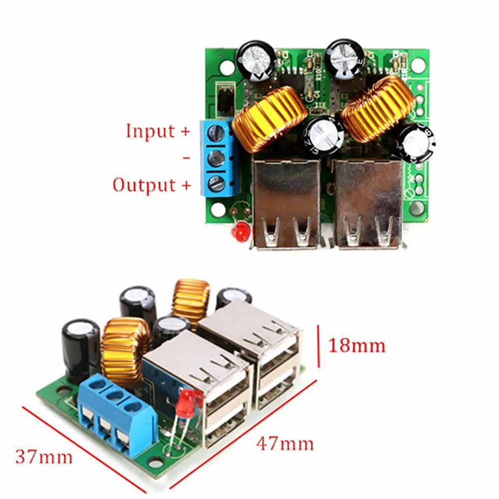 4 usb порт A5268 понижающий блок питания плата преобразователя модуль постоянного