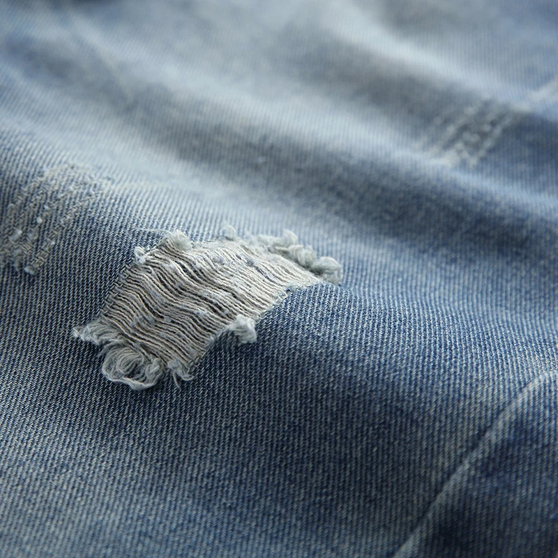 Мужские прямые джинсы брюки весна Distressed Ankle Длина штаны со средней талией