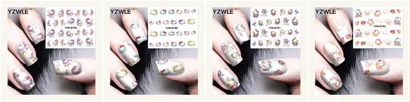 YZWLE,, переводные наклейки для ногтей с водой, наклейки для маникюра, декоративные инструменты, покрытие для ногтей, наклейка(YZW112
