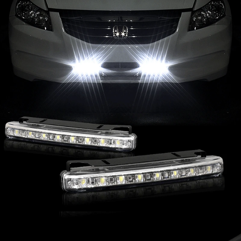 10 шт. Универсальный Автомобильный DRL светильник дневного бар 8LED