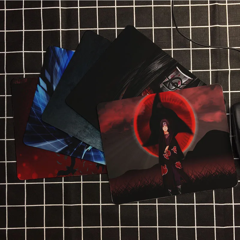Коврик для мыши Naruto Uchiha Itachi Anbu компьютерный коврик ноутбука голубой и черный|black