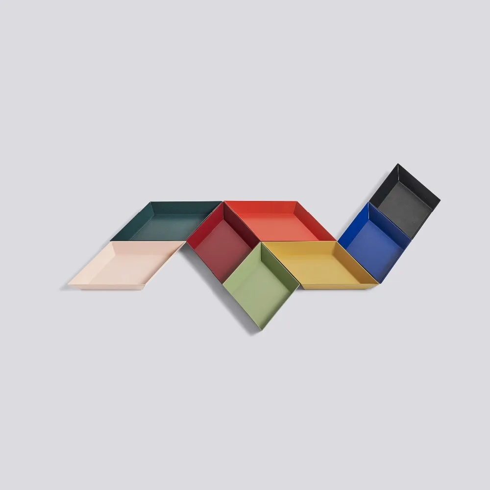 XS размер Красочный многоугольный Настольный комбинированный лоток для хранения