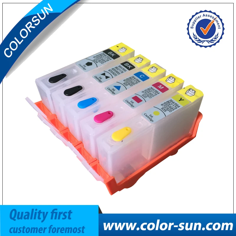 5 шт. для hp564 564XL многоразовый картридж HP C309a 5510 6510 7510 B209 C310a C310b C310c C410a C410b с чипом ARC |