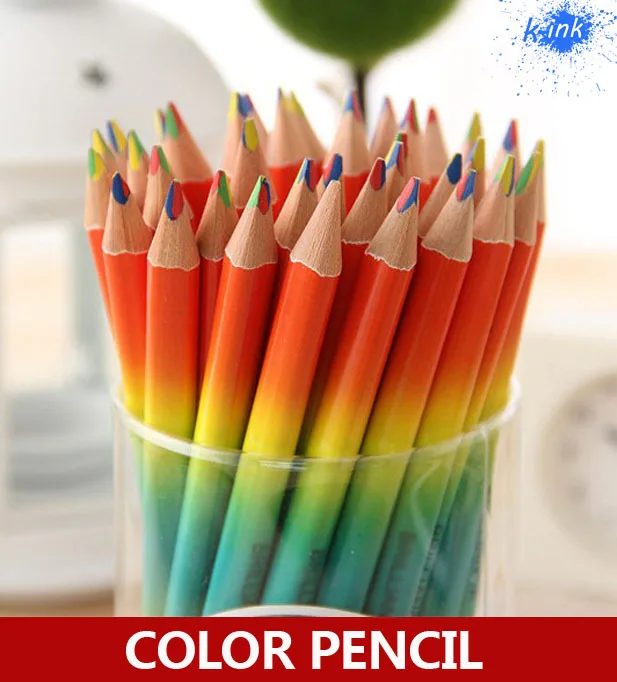 

36pcs/lot , 4 In 1 Color Pencil for Graffiti , Kids Rainbow Pencil for Drawing