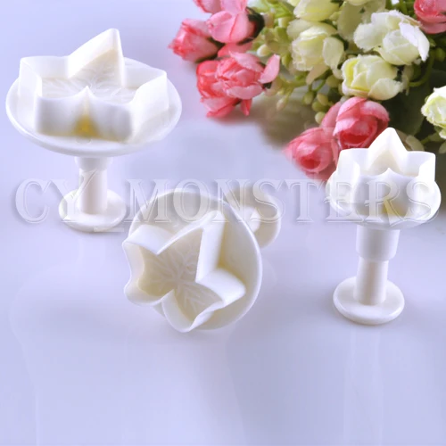 3 шт./компл. формы кленовых листьев помадки печенья торта Sugarcraft Плунжерные Фрезы