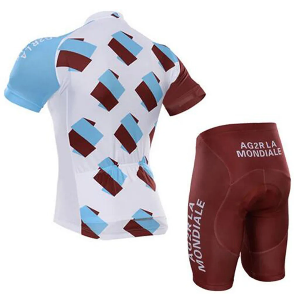 AG2R Велоспорт Джерси 2019 команда 9D гелевые велосипедные шорты набор Ropa Ciclismo