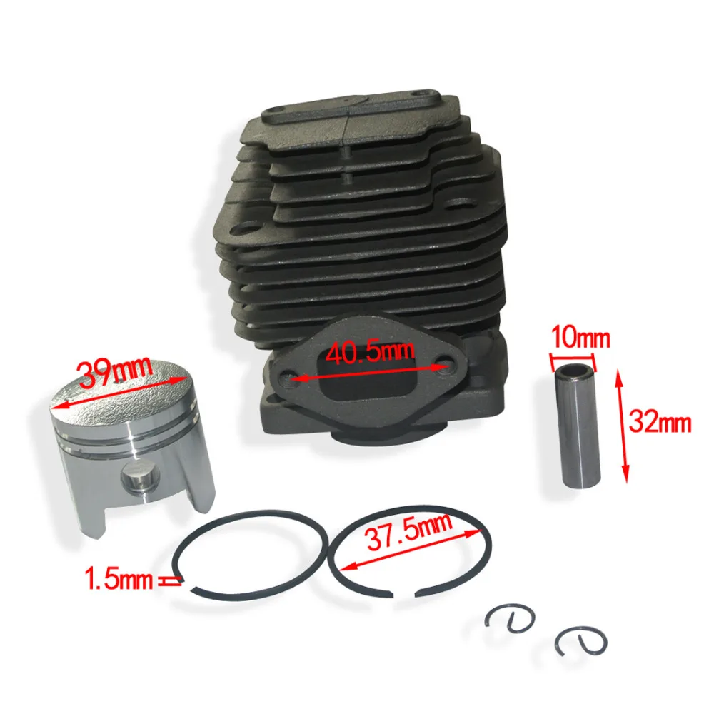 39 мм цилиндр и поршневое кольцо для MITSUBISHI T200 Новинка|brush cutter cylinder kit|piston brushingbrush |