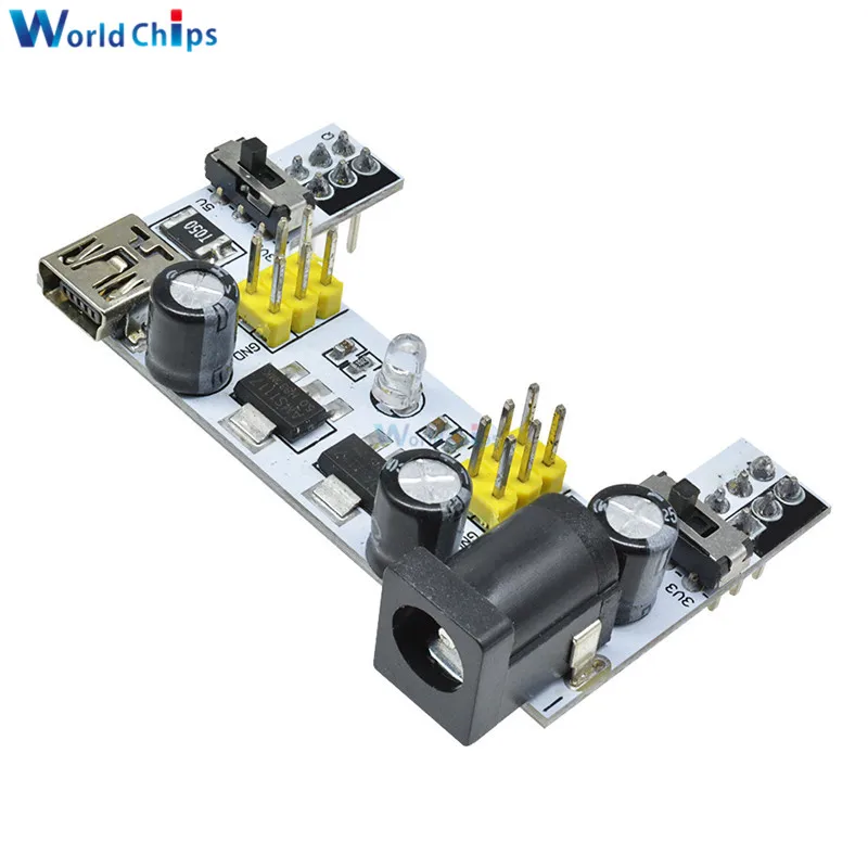 Мини usb интерфейс MB102 макетная плата модуль питания для Arduino белый постоянный ток 7