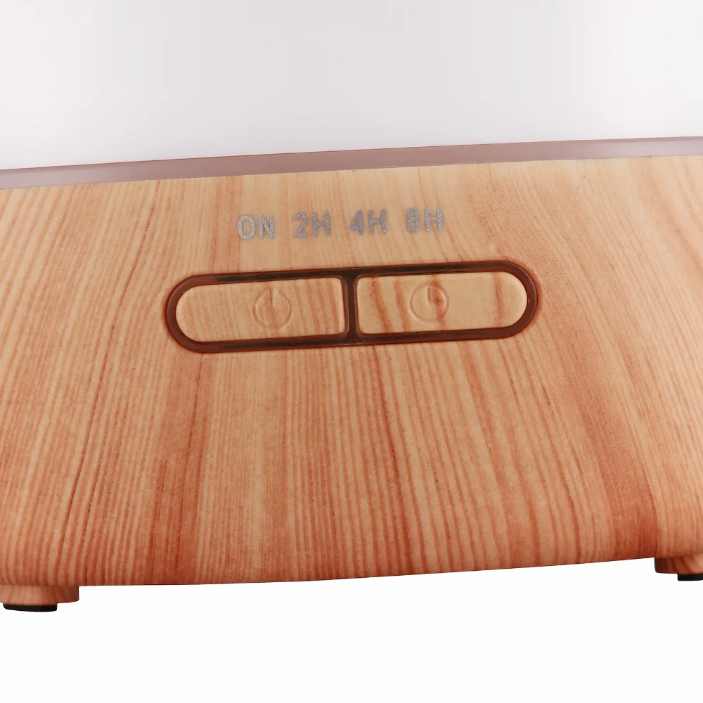 INVITOP 500ml Air Humidifier Wood Grain Ultrasonic Essential Oil Diffuser Aroma Purifier 7 Color LED Change 110v-240v | Бытовая техника