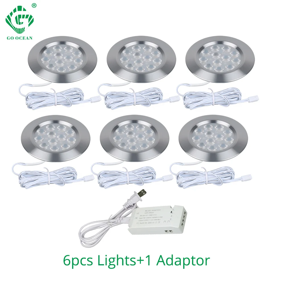 Кухонный шкаф Светодиодный светильник 12V 3W Круглый шкафчик с шайбой Светильник
