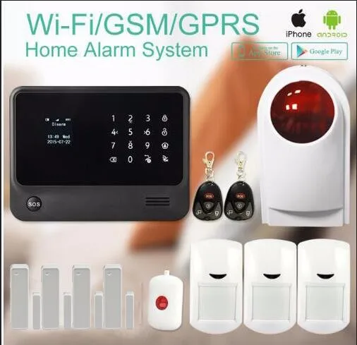 Wi Fi GSM сигнализация Система управления приложением Охранная gsm WIFI Поддержка