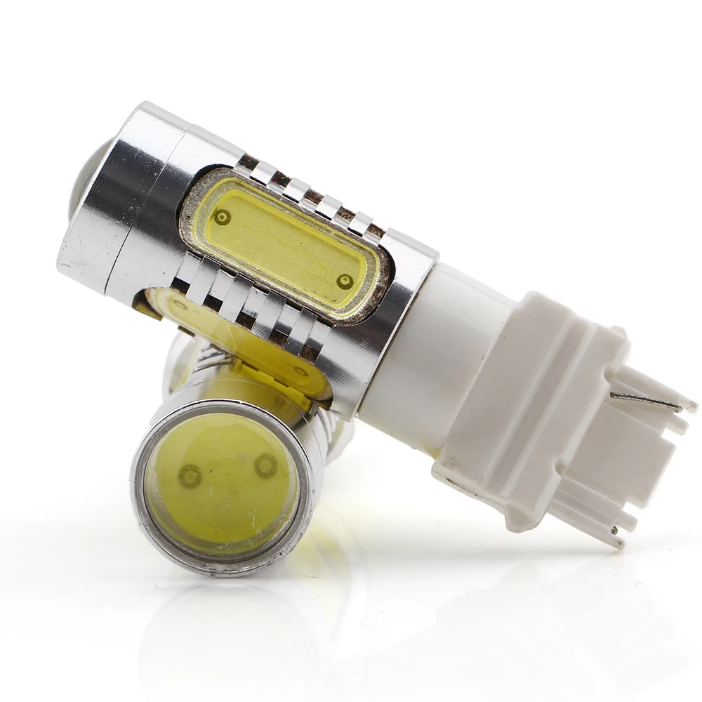 YM E-Bright 2 PCS T25 3157 P27/5W COB 7.5W 12V 24V LED Car Lights Auto Bulbs White Amber Turn Signal Brake Lamps | Автомобили и