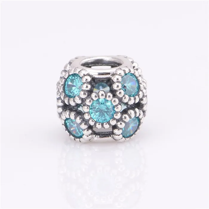 Новые ювелирные изделия из стерлингового серебра S925 пробы с синим цирконием