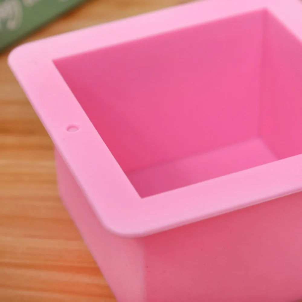 Новый большой куб площади мыло свечи торт желе Лосьон Бар силиконовые формы