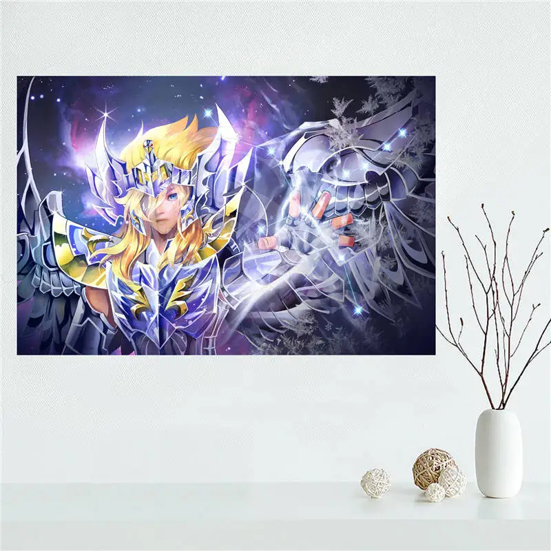 E#627L59 Custom Saint seiya Anime Canvas Painting Wall Silk Poster cloth print DIY Fabric Drop Shipping Y45 | Дом и сад