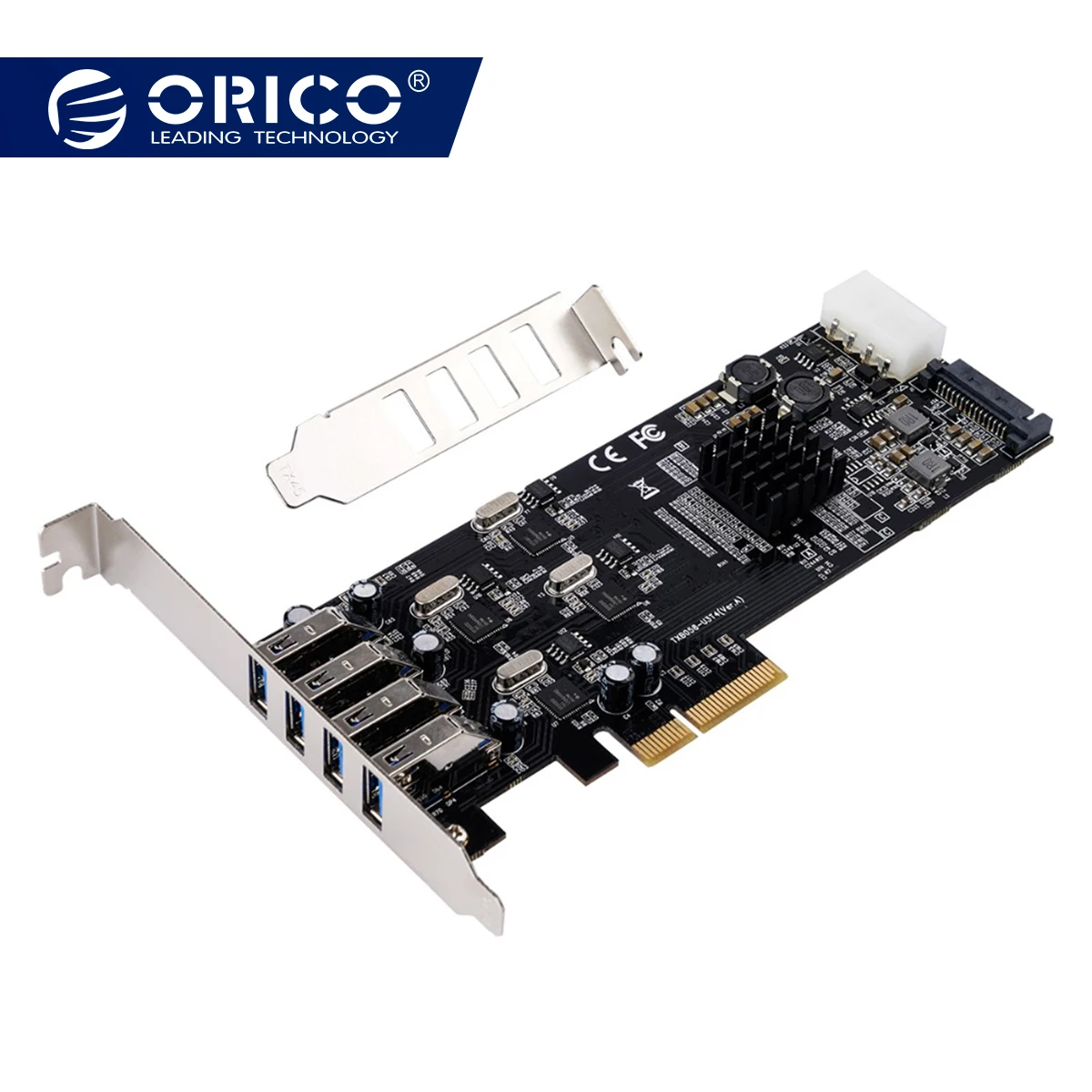 ORICO 4 порта USB 3 0 PCI-e Расширительная высокоскоростная карта 5 Гбит/с 4/15 pin PCI Express HDD