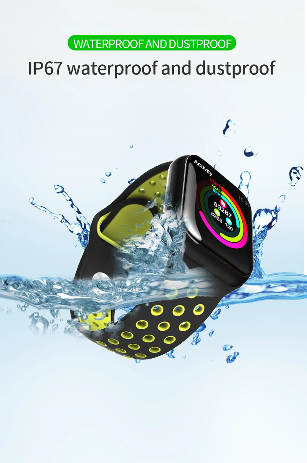 Smart Watch Men Women Heart Rate Blood Pressure Monitor Fitness Tracker IP67 Waterproof Sport Smartwatch Clock PK S226 IWO 10 9