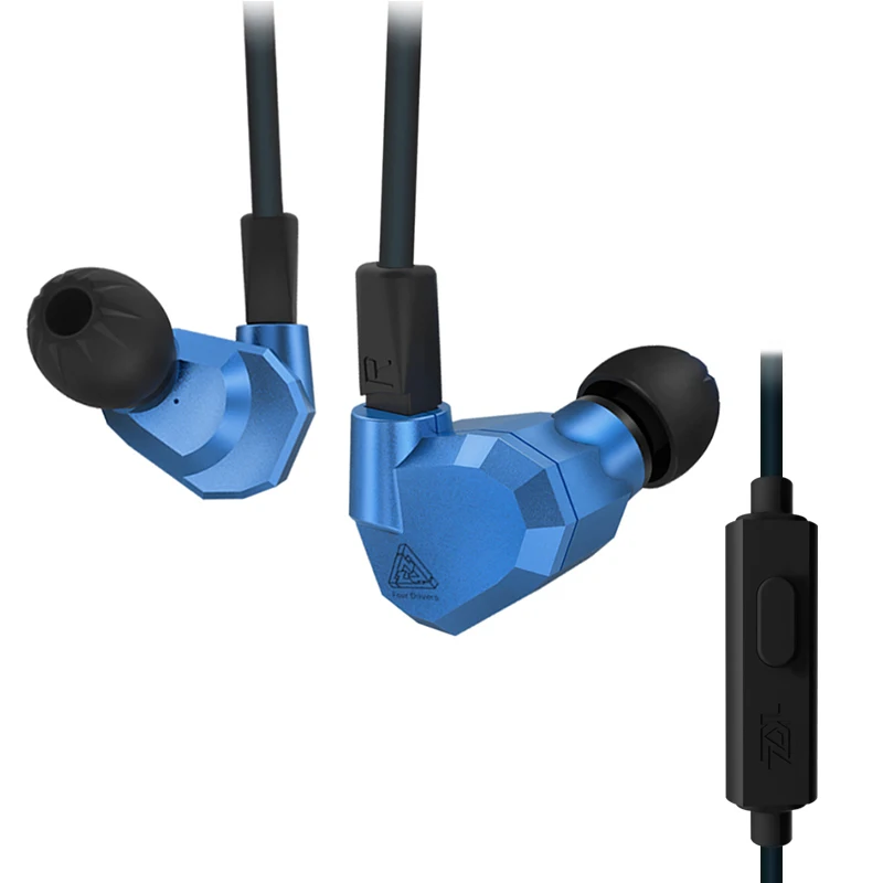 Оригинальные гибридные Внутриканальные наушники KZ ZS5 2DD + 2BA HIFI DJ монитор