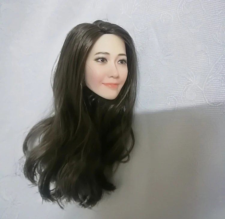 1/6 масштаб Корейская звезда Лим Yoona голова скульптура женская голова скульптура модель длинные волосы для 12 дюймов DIY PH UD jiaou Doll фигурки