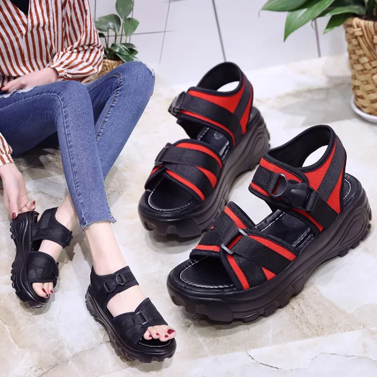 Fujin/женские босоножки на высоком каблуке Сезон лето Модель 2020 года Женская обувь