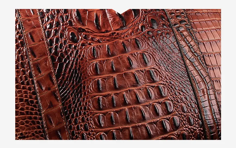 2022 Retro Genuine Leather Men's Handbags Crocodile Pattern Shoulder Messenger Bag Duffel Laptop Diagonal Crossbody Bags Big |