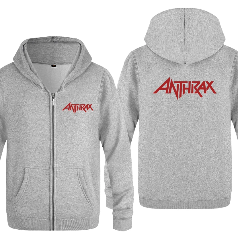 ANTHRAX рок группа толстовки для мужчин флис на молнии кардиганы для женщин толстовки с капюшоном - Цвет: HUIY HOT