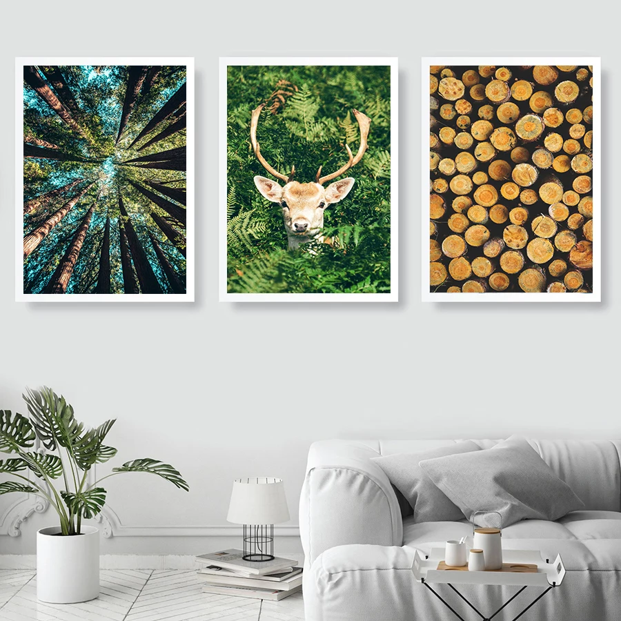 Nordic плакат Природа Пейзаж Wall Art Печать на холсте Современная искусство настенные