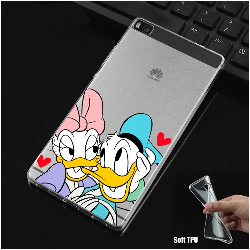 DREAMFOX N016 Дональд Дак силиконовый чехол-накладка из мягкого ТПУ чехол для Huawei P8 P9 P10