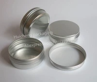100 x empty 60g aluminum jar metal jar for cream powder gel use 2 oz cosmetic bottles 60ml aluminum container