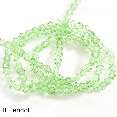 Light Peridot Крутые стеклянные пришитые стразы, бусины-Биконусы, хрустальные пришитые стразы, бусины для украшений из бисера B3475 - Цвет: Light Peridot