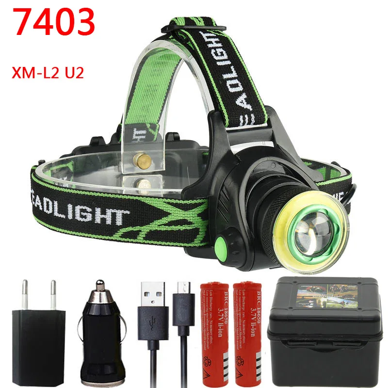 Litwod Z207306 CREE XM-L2 U3+ COB светодиодный налобный фонарь, налобный фонарь, фонарь, 5000лм, масштабируемый источник питания, аккумулятор 18650 и AA - Испускаемый цвет: Option H