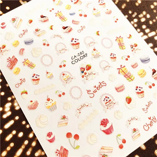 CA-24-281-282-424 чашки cack стикеры 3d на ногти nail art Наклейки Шаблон diy украшения для ногтей
