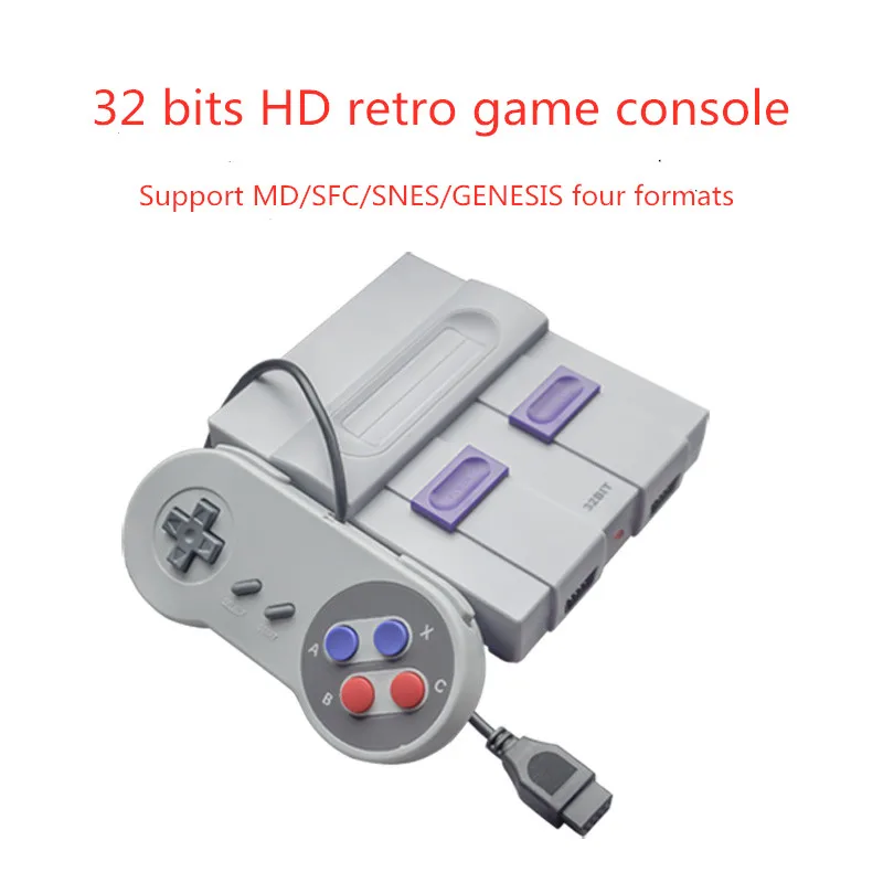 32 бит HDMI видео выход D75 Ретро игровая консоль поддерживает TF карты для MD/SFCS/SNES/GENESIS формат для семейных видео игровых консолей