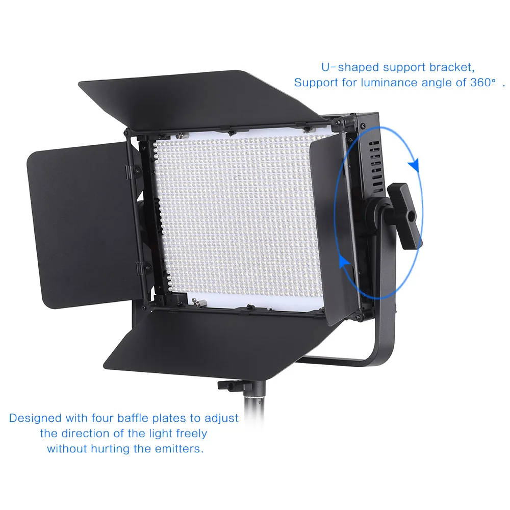 Andoer 1040 шт бисер Светодиодная лампа для освещения видео CRI 95 + 7680LM 5600K DMX512 студийное