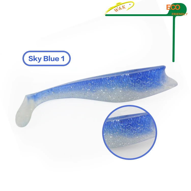 Sky Blue 4 шт./партия, 4,3 дюйма, ПВХ, Мягкая приманка для лодки и рыбалки на озере, 11 см, Мягкая приманка, приманка для игры в щуку, приманки для рыбы, Ultimate Shad, приманки - Цвет: Sky Blue