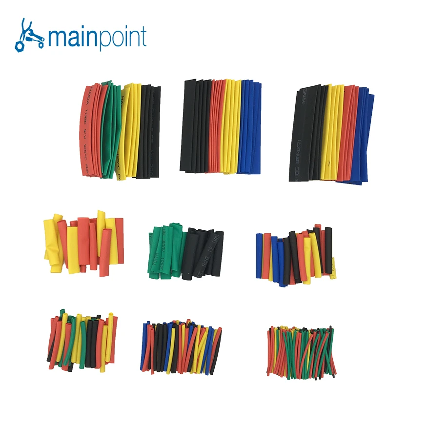 Mainpoint 328 шт. термоусадочные комплекты изоляционные трубки полиолефина Termoretractabil 2:1