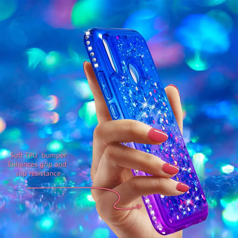 Gradient Glitter Liquid Diamond Bling Soft TPU Case Cover sFor Huawei P20 Lite Floating Shiny Phone Coque sfor Nova 3E | Мобильные