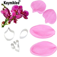 butterfly orchild flower petal veiner cutter silicone mould fondant mold cake decorating tools sugarcraft mold cs153