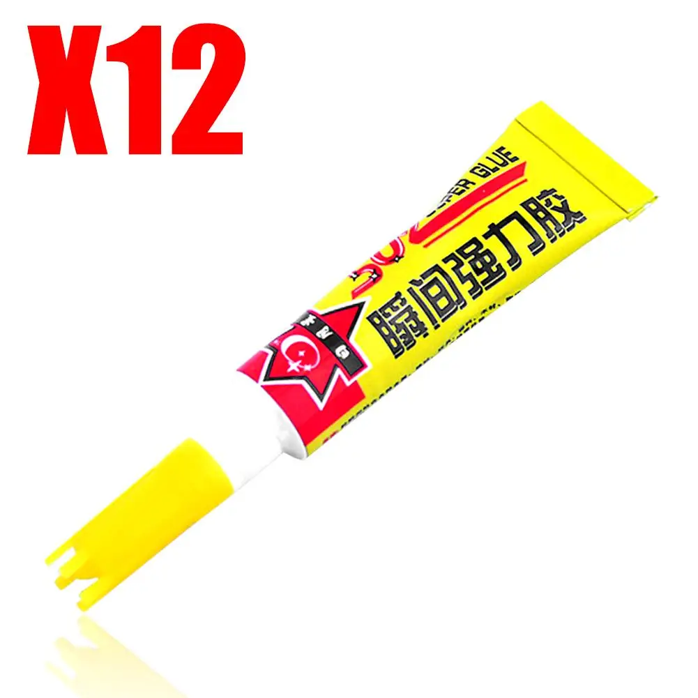 12 шт. 3 г клейкий сильнодействующий быстросохнущий клей Superglue 502 цианоакрилат