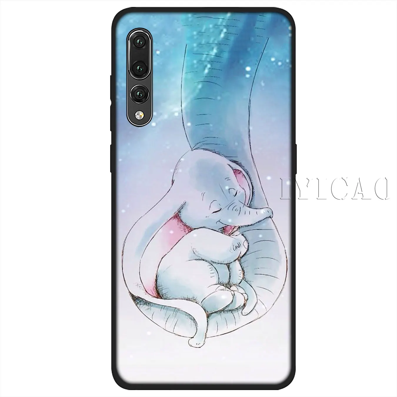 Мягкий силиконовый чехол для телефона IYICAO Dumbo elephant Huawei P30 P20 Pro P10 P9 P8 Lite Mini 2017 2016 2015 P