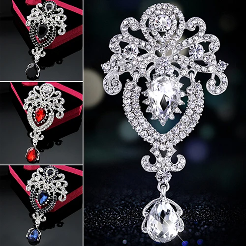 Женская Брошь Bluelans Роскошный аксессуар для костюма|crystal rhinestone brooch|rhinestone brooch