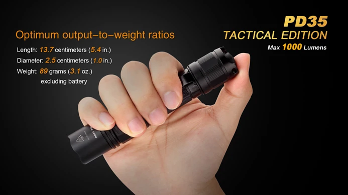 Fenix PD35 TAC тактические внутренние фонари Cree XP-L 1000 люмен PD35TAC 6 Mod50 водонепроницаемый