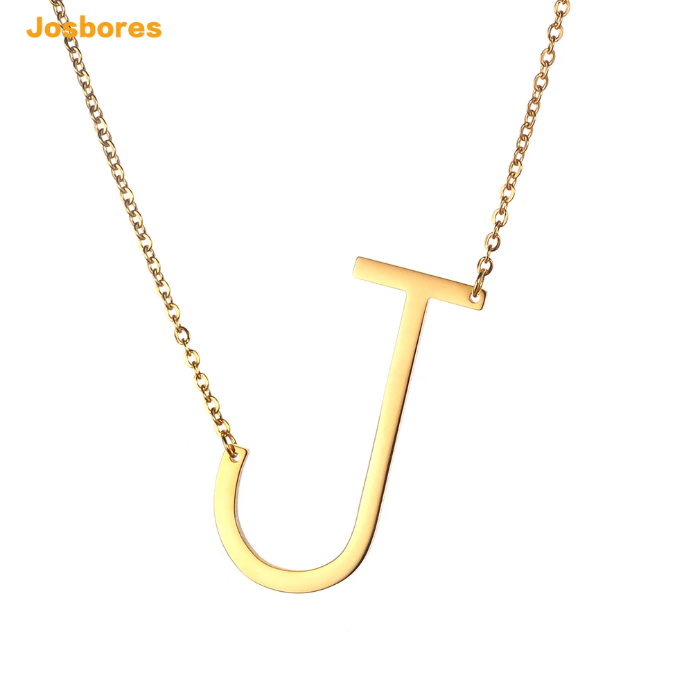 Мода Нержавеющая сталь буквы V Подвески Ожерелья для мужчин Для женщин золото