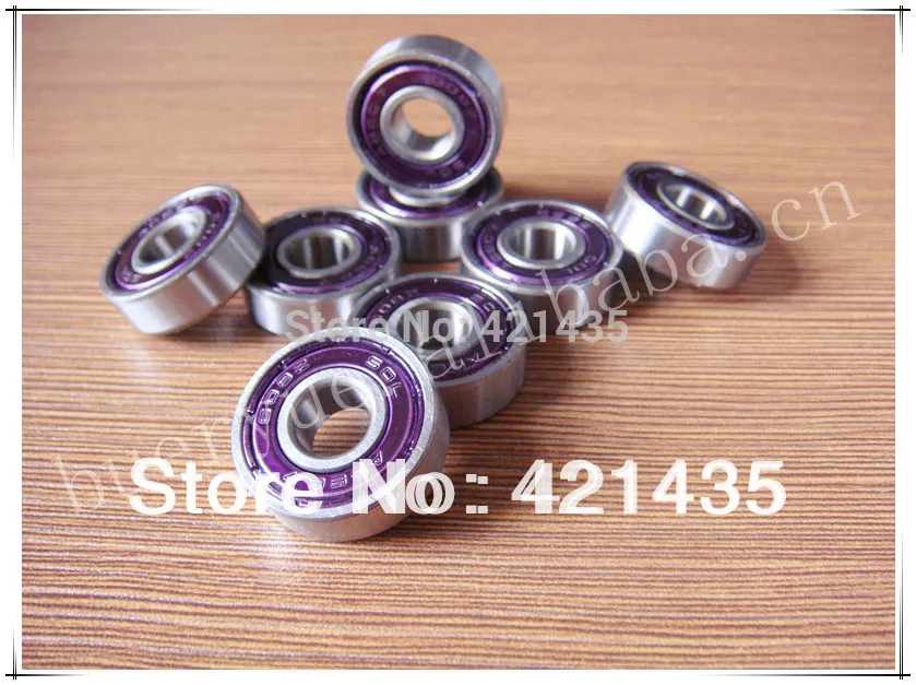 74L-23 Free shipping Skate bearing skate part 608 ZZ high precision ABEC-7 longboard inline purple double shield | Спорт и
