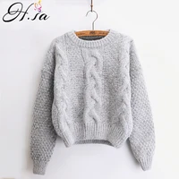 h sa women sweaters warm pullover and jumpers crewneck mohair pullover twist pull jumpers autumn 2021 knitted sweaters christmas