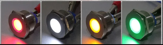 22mm Indicator Light Metal brass Signal Lamp red/green/yellow/blue/white |
