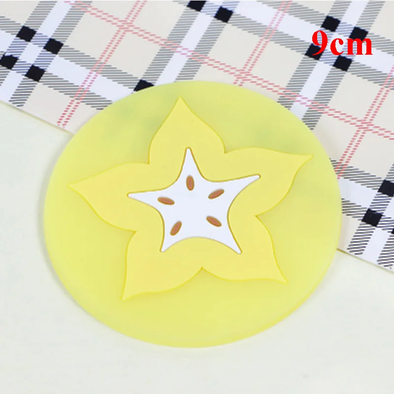 9cm Carambola 18/14/9 см подставки для Кухня гаджеты силиконовый термостойкий Нескользящие утепление ковриками Pad кухонная салфетка-подставка для Товары R - Цвет: 9cm Carambola
