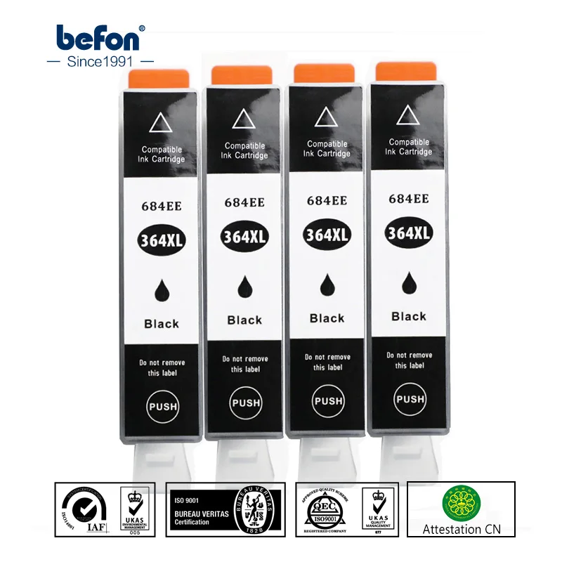 

befon X4 Compatible 364 Cartridge Replacement for HP 364 HP364 684EE 684 Black Ink Cartridge for Deskjet 3070A 5510 6510 Printer