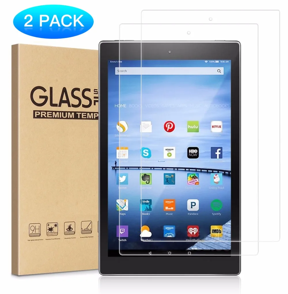 Закаленное стекло MYRIANN Защита экрана для планшета Fire HD 10 2 упаковки|tempered glass screen